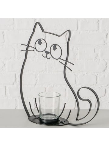 Boltze Świecznik "Mollie" w kolorze czarnym - wys. 25 cm