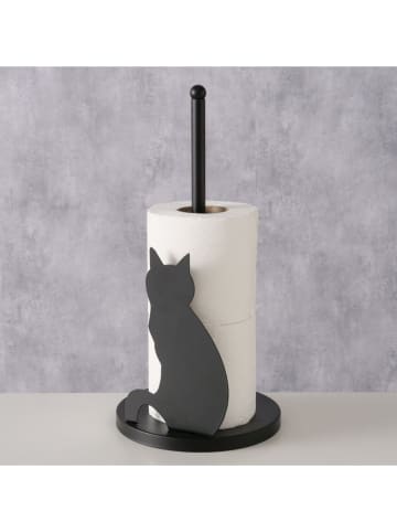 Boltze Toiletrolhouder "Misu" zwart - (H)31 cm