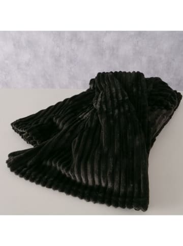 Boltze Woondeken "Hygge" zwart - (L)180 x (B)130 cm