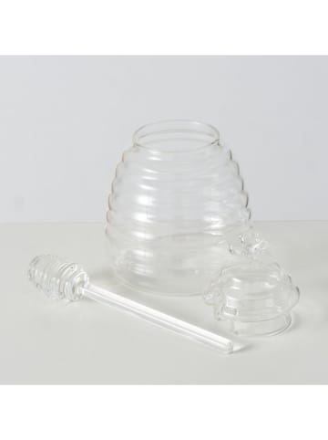 Boltze Honingpot transparant - (H)14,5 cm