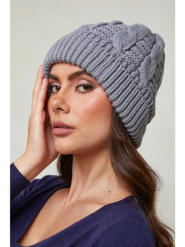 Soft Cashmere Czapka w kolorze szarym