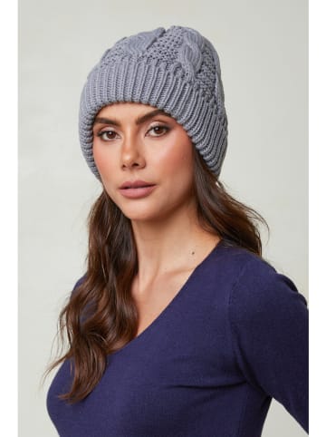 Soft Cashmere Czapka w kolorze szarym