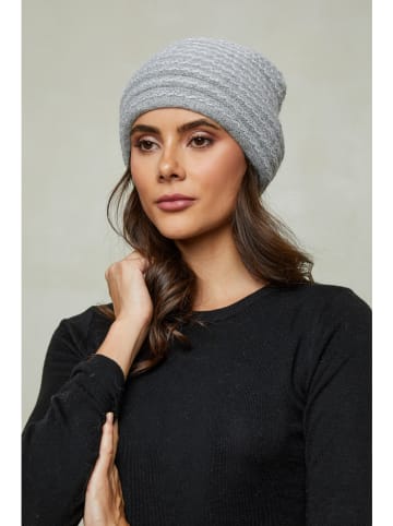 Soft Cashmere Czapka w kolorze szarym