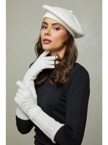 Soft Cashmere Fingerhandschuhe in Weiß