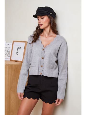 Soft Cashmere Cardigan in Grau