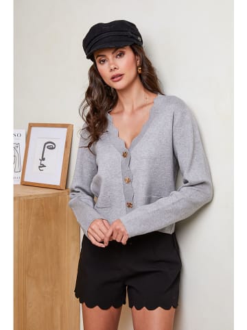 Soft Cashmere Kardigan w kolorze szarym