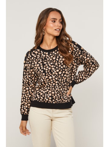 Soft Cashmere Trui zwart/lichtbruin