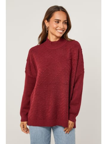 Soft Cashmere Rollkragenpullover in Bordeaux