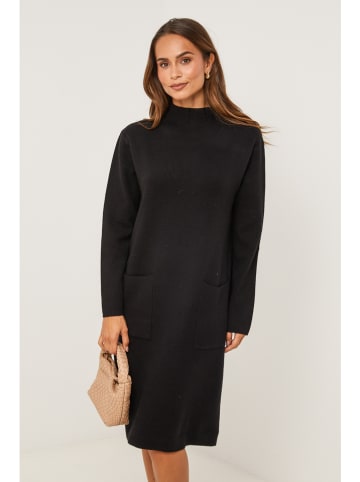 Soft Cashmere Strickkleid in Schwarz