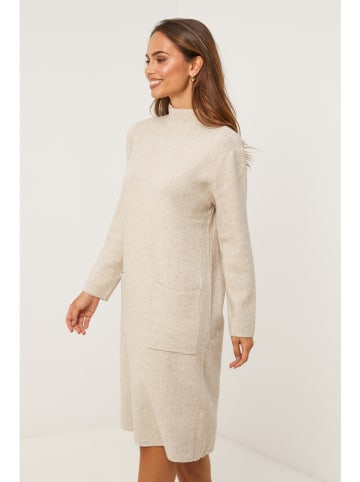Soft Cashmere Gebreide jurk taupe