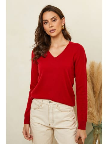 Soft Cashmere Pullover in Rot