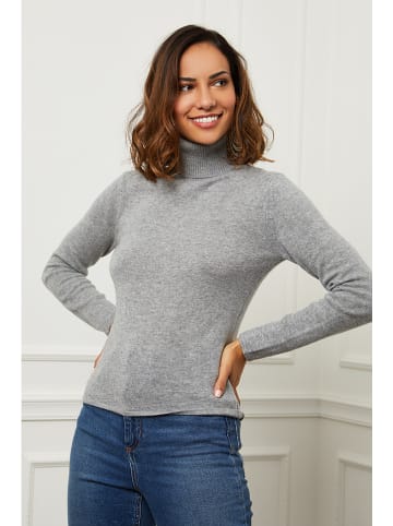 Soft Cashmere Kaschmir-Rollkragenpullover in Grau