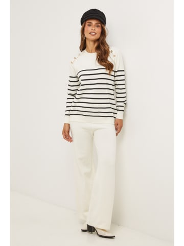 Soft Cashmere Sweter w kolorze kremowo-czarnym