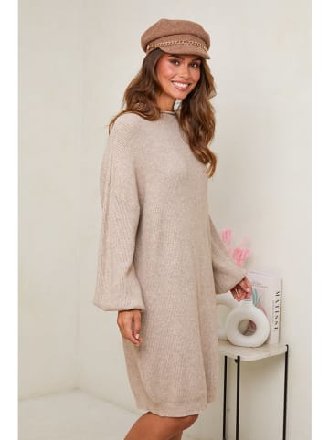 Soft Cashmere Strickkleid in Beige