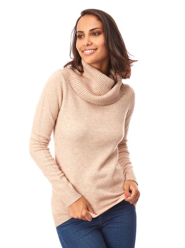 Soft Cashmere Rollkragenpullover in Beige