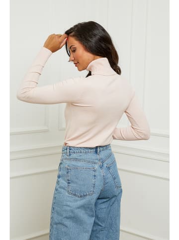 Soft Cashmere Rollkragenpullover in Rosa