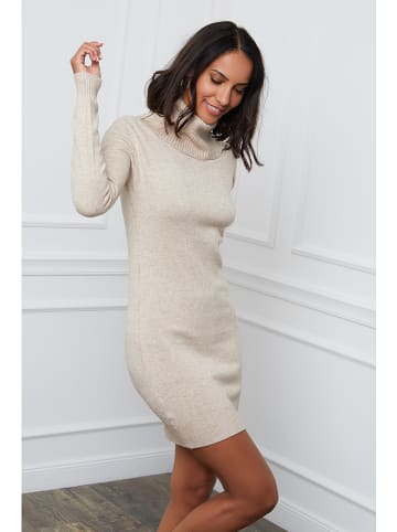 Soft Cashmere Strickkleid in Beige