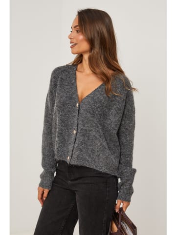 Soft Cashmere Cardigan in Dunkelgrau