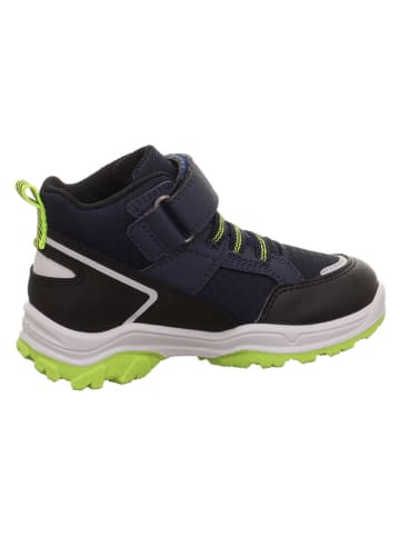 superfit Leren boots "Jupiter" zwart/donkerblauw/groen