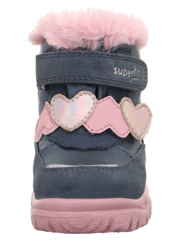 superfit Botki zimowe "Husky+" w kolorze jasnoróżowo-niebieskim