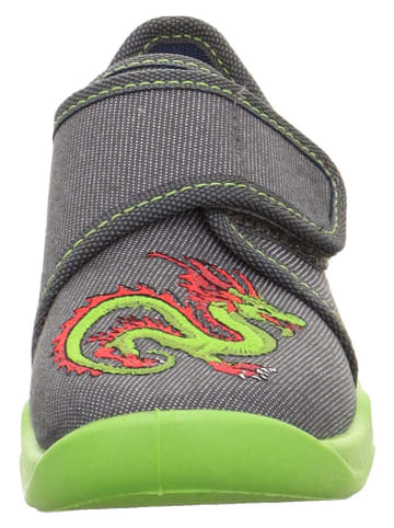 superfit Hausschuhe "Bubble" in Grau/ Grün