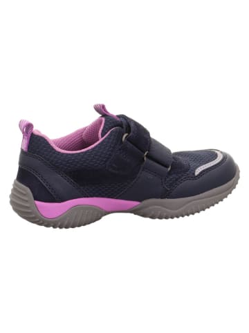 superfit Leder-Sneakers "Storm" in Dunkelblau/ Lila