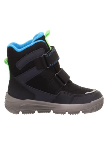 superfit Leren boots "Mars" zwart/blauw