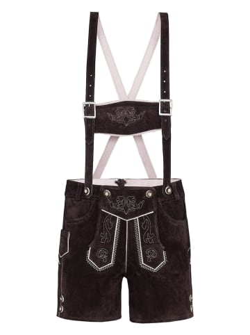 Edelnice Lederhose in Dunkelbraun