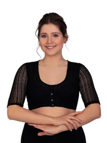 Edelnice Dirndlbluse "Kassandra" in Schwarz