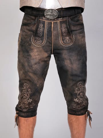 Edelnice Lederhose "Alex" in Dunkelbraun