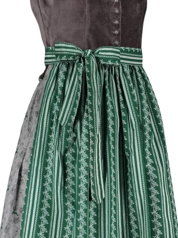 Almsach Dirndl in Grau/ Grün