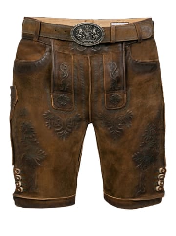 Edelnice Lederhose "Jan" in Dunkelbraun