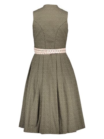 Almsach Dirndl in Khaki/ Creme
