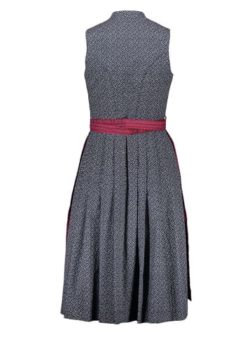 Almsach Dirndl in Dunkelblau/ Rot