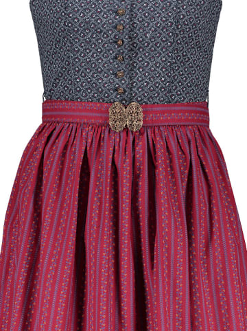 Almsach Dirndl in Dunkelblau/ Rot