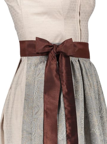 Turi Landhaus Dirndl in Creme/ Hellgrau