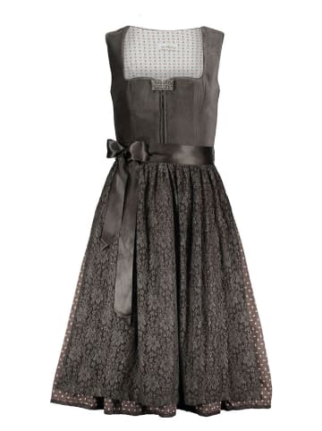 Almsach Dirndl in Anthrazit/ Taupe