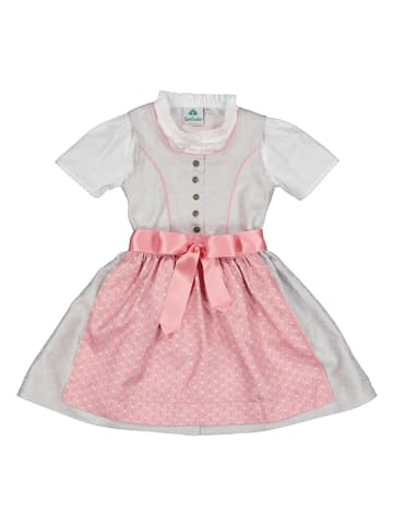 Isartrachten Dirndl grijs/lichtroze