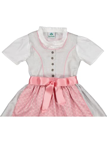 Isartrachten Dirndl in Grau/ Rosa