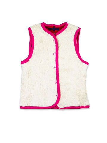 Toby Tiger Wende-Weste in Creme/ Rot/ Bunt