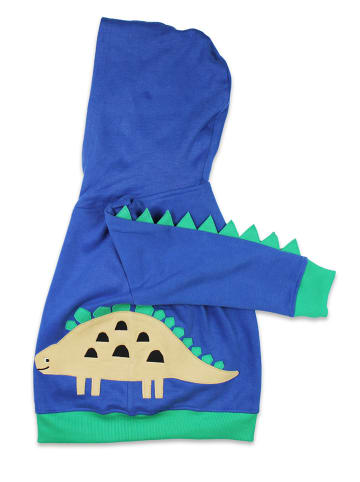 Toby Tiger Sweatjacke in Blau/ Grün