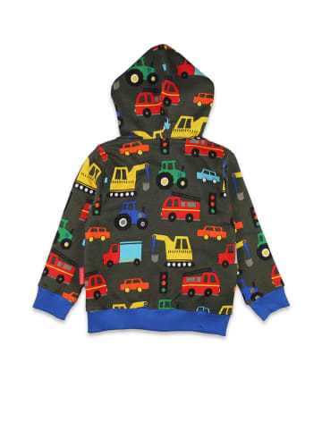 Toby Tiger Sweatjacke in Anthrazit/ Bunt