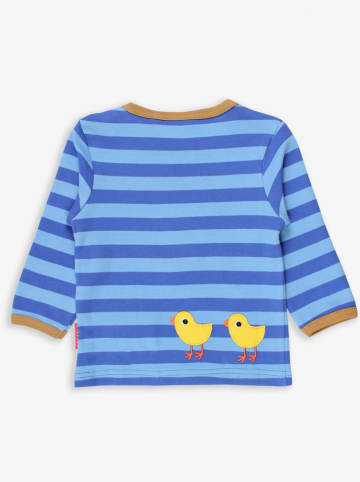 Toby Tiger Longsleeve "Clucky Chicken" in Blau/ Hellblau