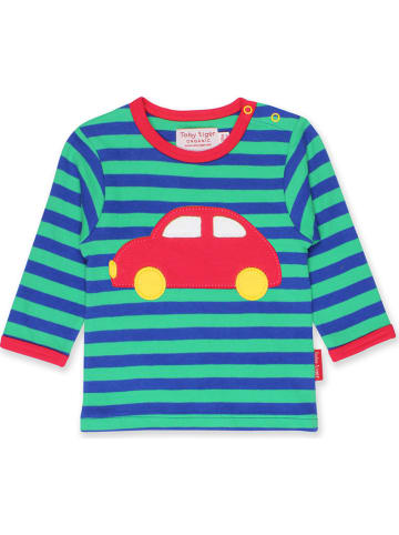 Toby Tiger Longsleeve in Türkis/ Blau/ Rot