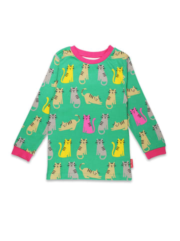 Toby Tiger Pyjama in Grün/ Bunt