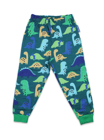 Toby Tiger Pyjama in Grün/ Blau