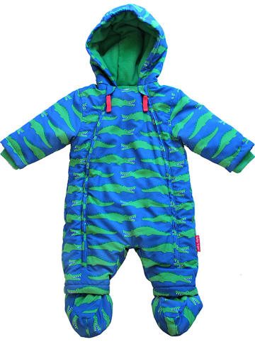 Toby Tiger Schneeoverall in Blau/ Grün