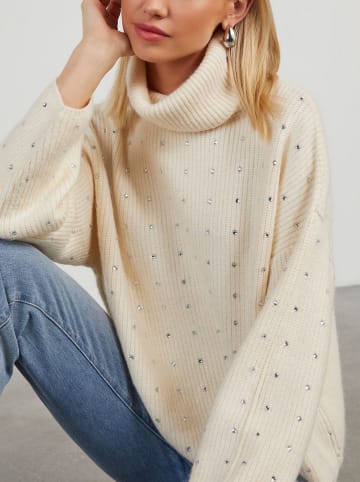 LA Angels Rollkragenpullover in Creme