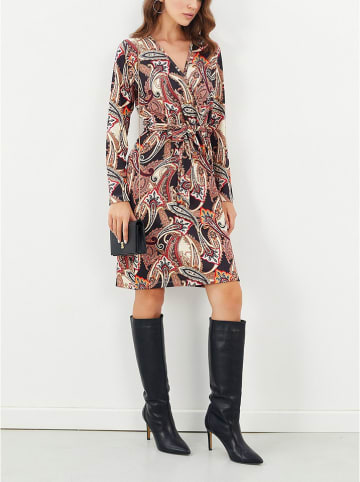 LA Angels Kleid in Schwarz/ Creme/ Rot