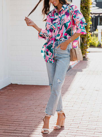 LA Angels Bluse in Rosa/ Lila/ Blau